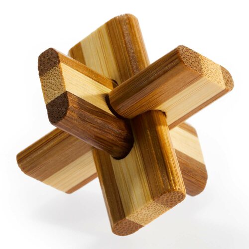 MI Toys Bambus-Puzzle "Kugel im Käfig" 