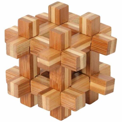 Puzzleportal Bambus Puzzle Kugel im Keafig 01