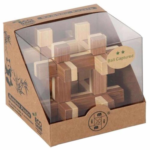 Puzzleportal Bambus Puzzle Kugel im Keafig 03