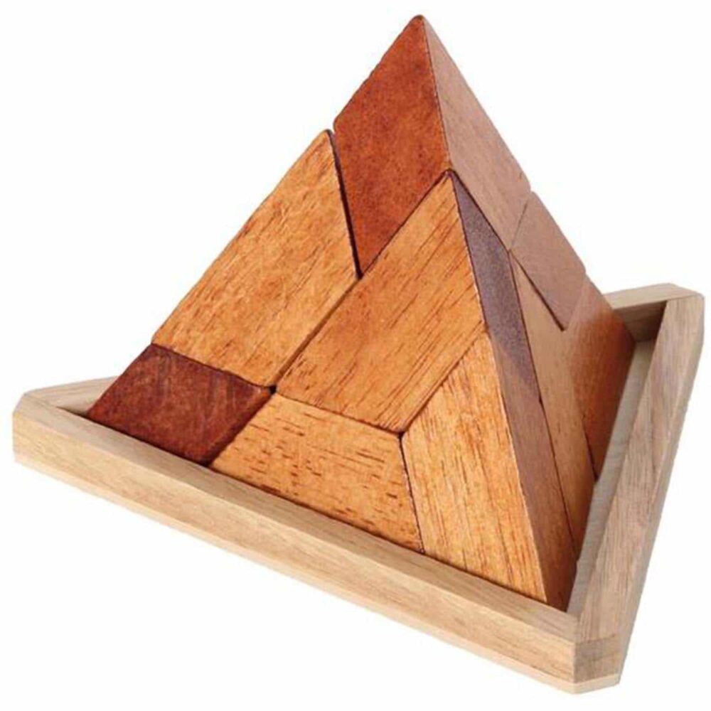Puzzleportal Pyramide im Holzrahmen 01